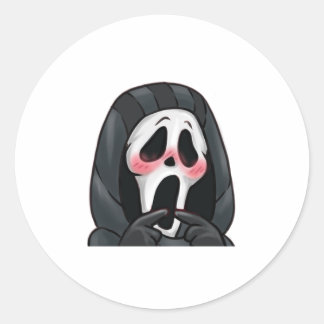 mrs ghosty classic round sticker