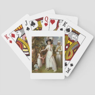 Mrs Graham of Kinross, her Daughter and a Jamadar, Playing Cards