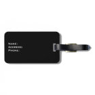 Mrs Half of Mr and Mrs luggage tag for her - Black