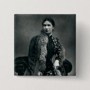 Mrs Humphry Ward, 1881 2 Inch Square Button