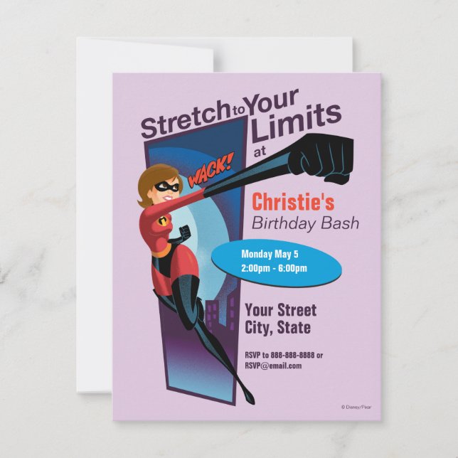 Mrs. Incredible Birthday Invitation (Front)