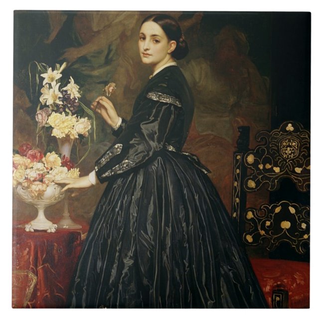Mrs James Guthrie, c.1864-5 (oil on canvas) Tile (Front)