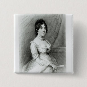 Mrs James Madison, Dolley Payne , c.1804-55 2 Inch Square Button