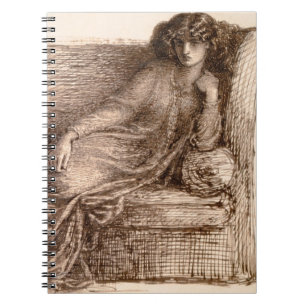 Mrs. Jane Morris Reclining on a Sofa Notebook