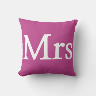 Mrs letter Monogram - Mr and Mrs cushion