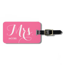 Mrs. Luggage Tag - pink