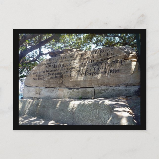 mrs macquarie's chair postcard (Front)