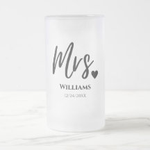 Mrs Modern Stein Bride Beer Mug: Wedding Gift