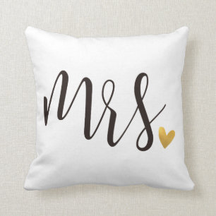 Mrs. Mr.& Mrs.Wedding Gift Throw Pillow