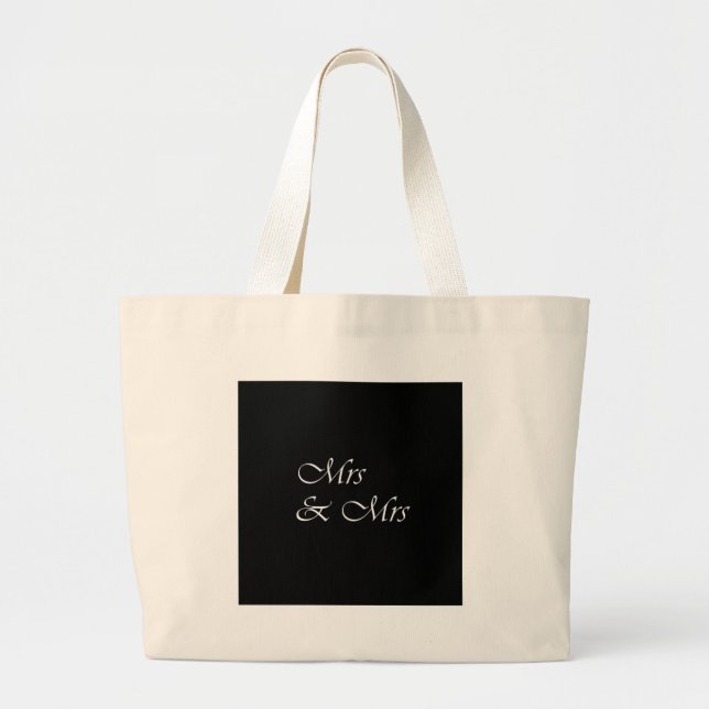 Mrs & Mrs Large Tote Bag (Front)