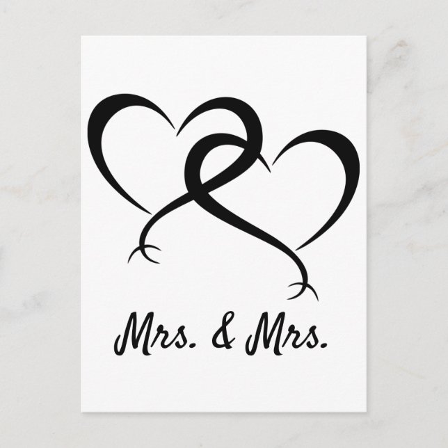 Mrs. & Mrs. Lesbian Pride Postcard (Front)