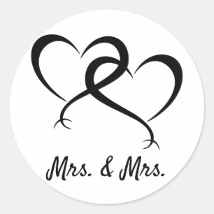 Mrs. & Mrs. Lesbian Pride Runder sticker
