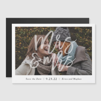 Mrs & Mrs LGBT Magnetic Save the Date Magnetic Invitation