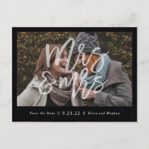 Mrs & Mrs LGBT Save the Date Postcard