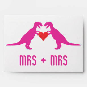 Mrs+Mrs - Love is Love Dinosaurs Envelopes