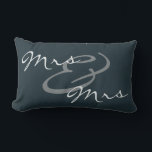 Mrs & Mrs Lumber Cushion<br><div class="desc">Fantastic wedding gifts.

If you wish to purchase this cushion but inn a different color,  leave me a message and I can change it for you.</div>