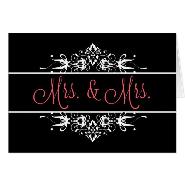 Mrs. & Mrs. Ornamental Wedding (Front Horizontal)