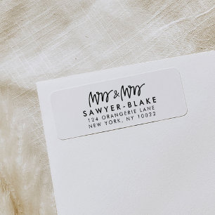 Mrs & Mrs Return Address Labels