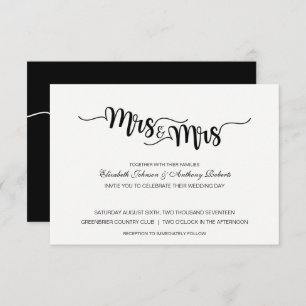 Mrs. & Mrs. Script   Modern Wedding Invitations