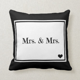 Mrs. & Mrs. Throw Pillow