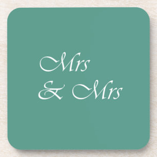 Mrs & Mrs Typography Coaster