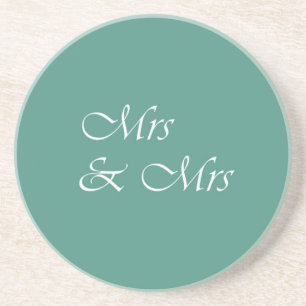 Mrs & Mrs Typography Coaster