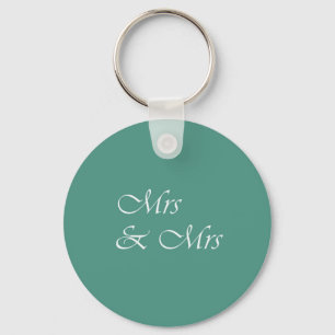 Mrs & Mrs Typography Keychain