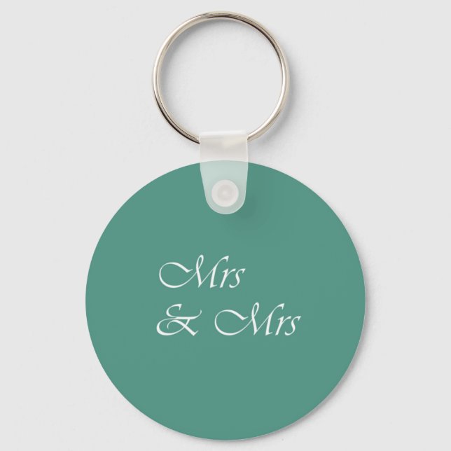 Mrs & Mrs Typography Keychain (Front)