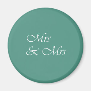 Mrs & Mrs Typography Magnet