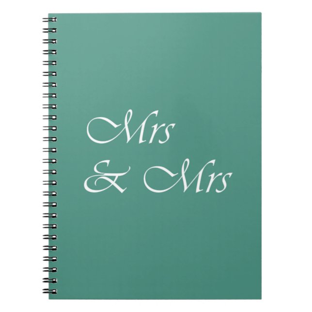 Mrs & Mrs Typography Notebook (Front)