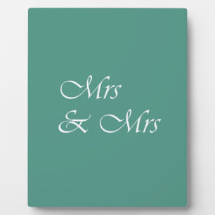 Mrs & Mrs Typography Plaque
