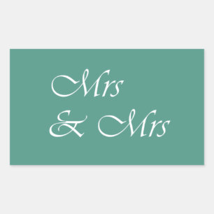 Mrs & Mrs Typography Sticker