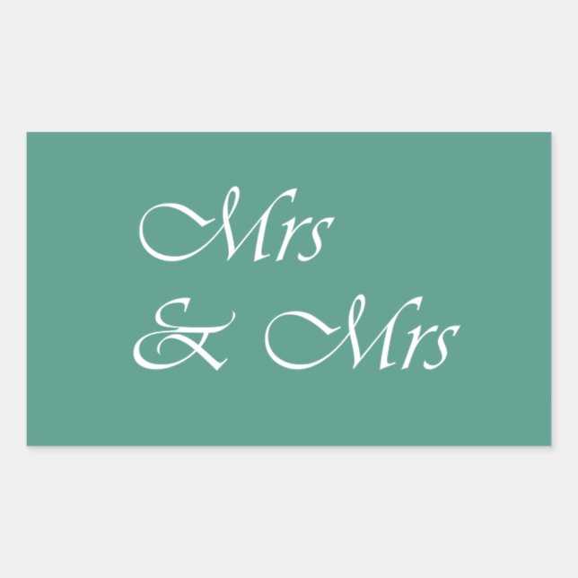 Mrs & Mrs Typography Sticker (Front)
