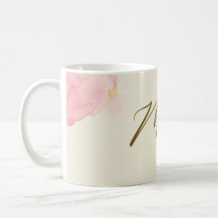 Mrs. Mug – Pastel Pink Floral Corner Design