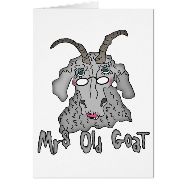 Mrs Old Goat Funny Cartoon (Front)