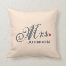 Mrs. Personalized American MoJo Pillow