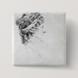 Mrs Piozzi 2 Inch Square Button