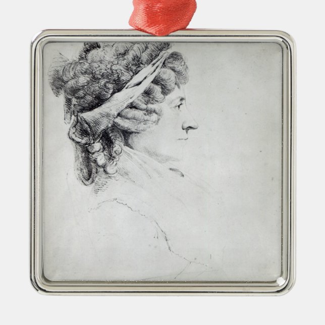 Mrs Piozzi Metal Ornament (Front)