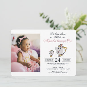 Mrs. Potts & Chip Tea Party First Birthday Invitation