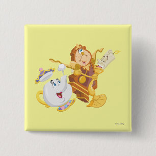 Mrs. Potts & Friends 2 Inch Square Button
