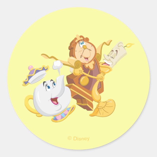 Mrs. Potts & Friends Classic Round Sticker (Front)