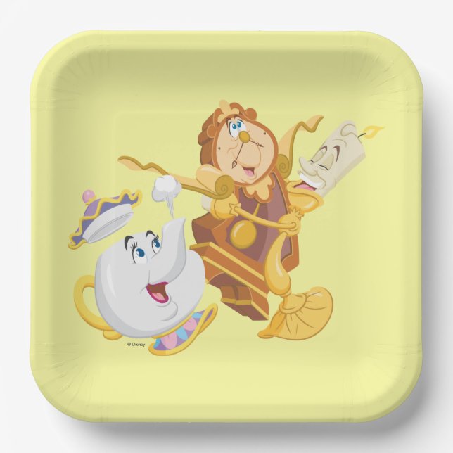 Mrs. Potts & Friends Paper Plate (Front)