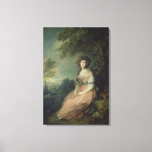 Mrs. Richard Brinsley Sheridan, c.1785-87 Canvas Print