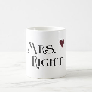 Mrs. Right Heart Coffee Mug