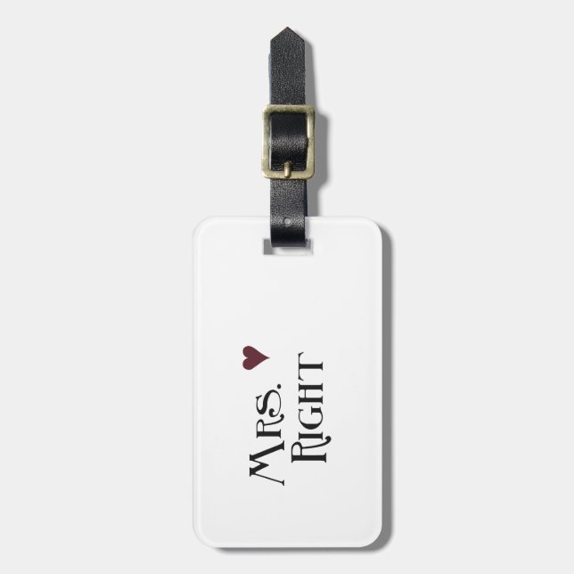 Mrs. Right Luggage Tag (Front Vertical)