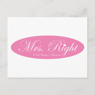 Mrs Right Postcard