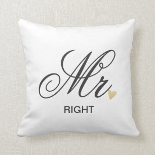 Mrs. RIGHT Throw Pillow