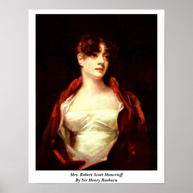 Mrs. Robert Scott Moncrieff By Sir Henry Raeburn Poster (Front)