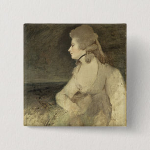 Mrs Robinson, c.1784 (oil on canvas) 2 Inch Square Button
