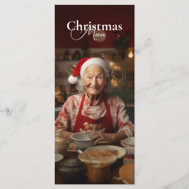 Mrs Santa Baking Cake Menu (Front)